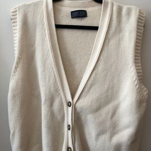 Lands' End Knit Vest Cardigan